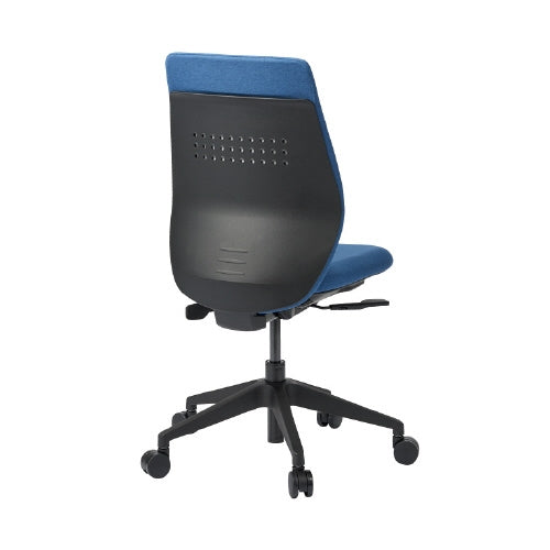 PLUS（プラス）オフィス家具 事務イス NC-R200 ブルー 布張り　