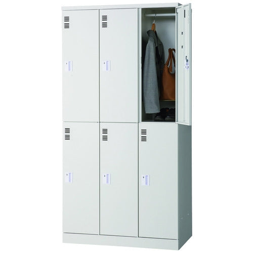 PLUS（プラス）オフィス家具 ロッカー JT-L6K-AJ 6人用 アジャスター付　