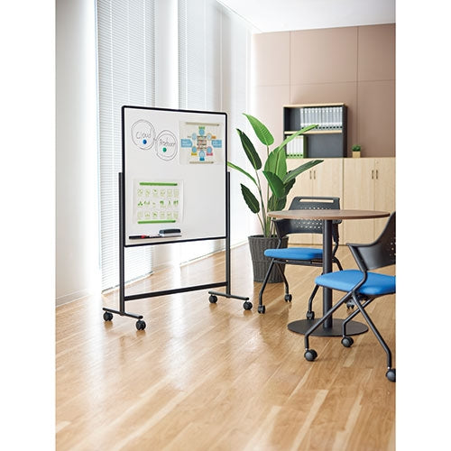 PLUS（プラス）オフィス家具 小型ホワイトボード JET-0909DSS-BK　4562322090641