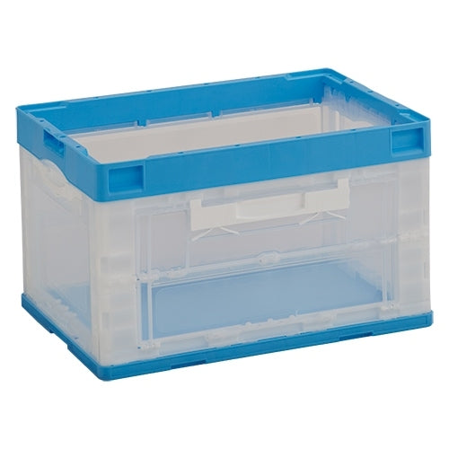 PLUS（プラス）オフィス家具 オリタタミコンテナ CB-51 2面扉 青　4534889426683