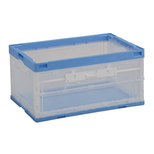 PLUS（プラス）オフィス家具 オリタタミコンテナ CB-75 2面扉 青　