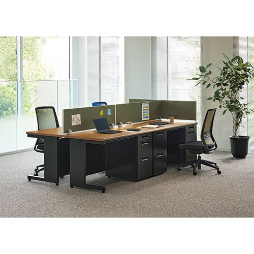 PLUS（プラス）オフィス家具 平机 JS-107H T2/TBK ブラック　