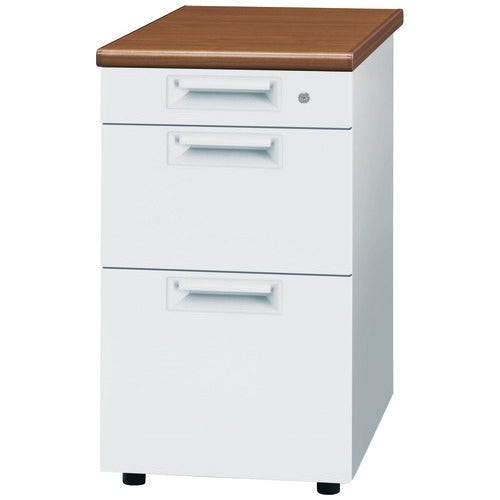 PLUS（プラス）オフィス家具 脇机3段 JS-047D-D3 T2/WH　4958075004583