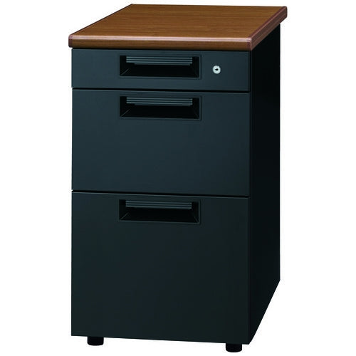 PLUS（プラス）オフィス家具 脇机3段 JS-047D-D3 T2/TBK　