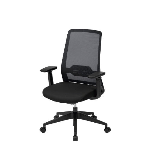 PLUS（プラス）オフィス家具 事務イス アジャスト肘 KD-DPC5A BK　4514974202699