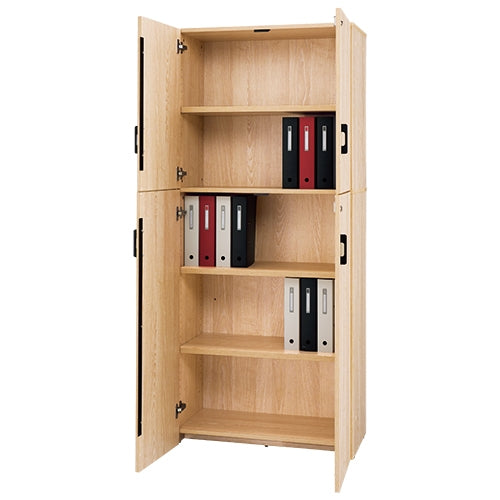 PLUS（プラス）オフィス家具 ハイシェルフ 上下扉付き ナチュラル RFPSH-NA-TBD　