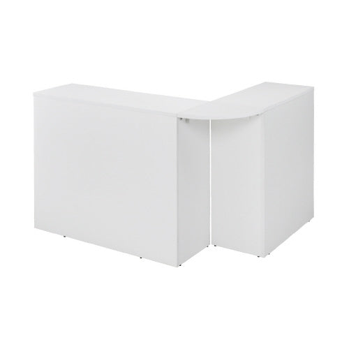 PLUS（プラス）オフィス家具 ハイカウンター コーナーD394 ホワイト　4512498076154
