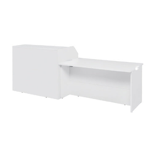 PLUS（プラス）オフィス家具 カウンター 連結パネルD596 ホワイト　4903456217403