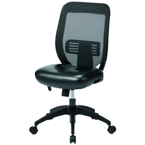 PLUS（プラス）オフィス家具 事務イス FCM-15L ブラック レザー張り　4549033189956