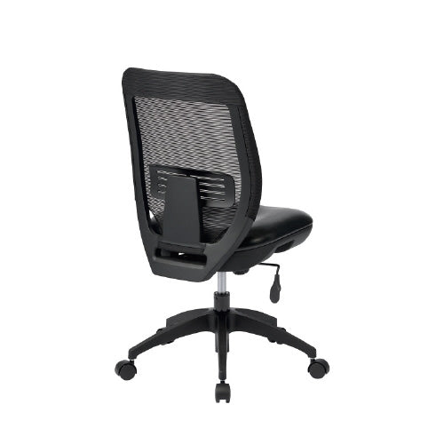 PLUS（プラス）オフィス家具 事務イス FCM-15L ブラック レザー張り　4549033189956