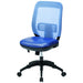 PLUS（プラス）オフィス家具 事務イス FCM-15L ブルー レザー張り　4549033189963