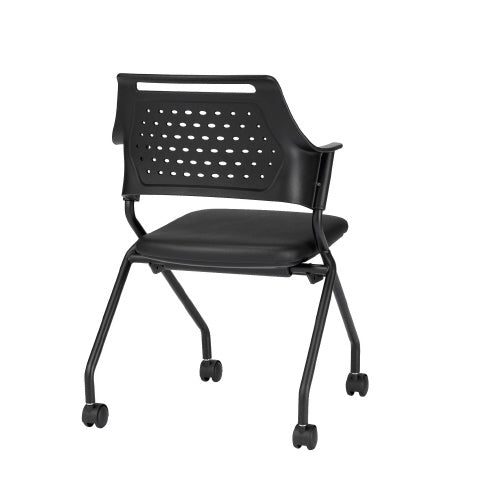 PLUS（プラス）オフィス家具 会議イス MC-587B(VG1)BK ブラック　