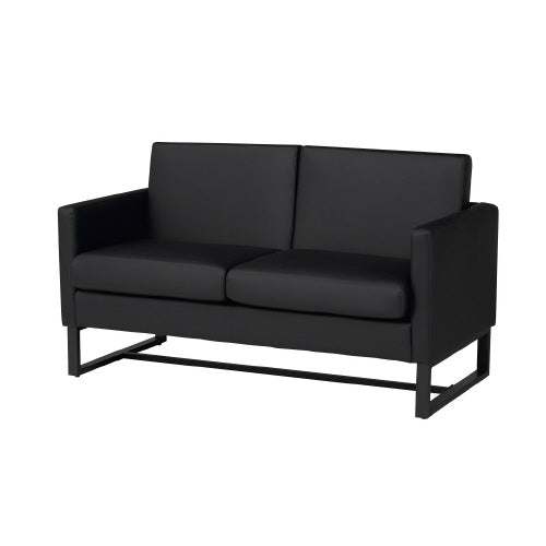 PLUS（プラス）オフィス家具 応接チェア RFSSF2-L2PBK ブラック 2人掛　