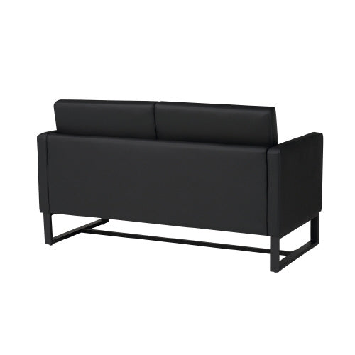 PLUS（プラス）オフィス家具 応接チェア RFSSF2-L2PBK ブラック 2人掛　