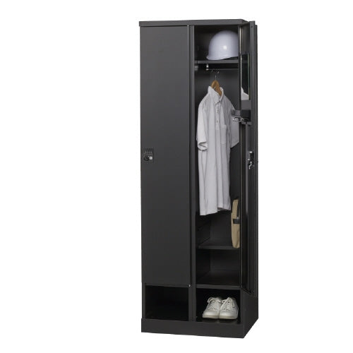 PLUS（プラス）オフィス家具 RLKロッカー RLK-TKD260-BMB 2人用 ブラック　