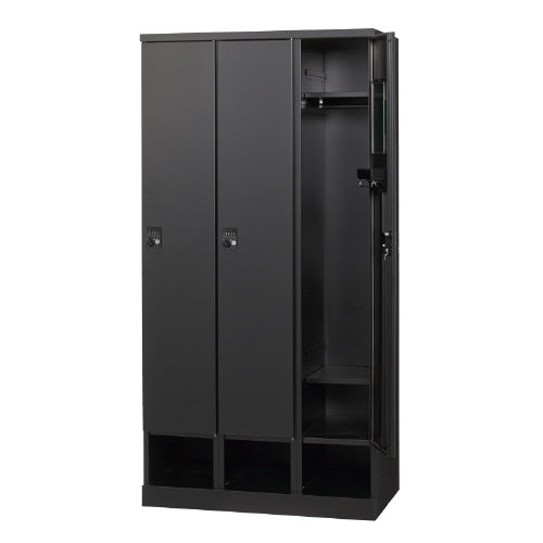 PLUS（プラス）オフィス家具 RLKロッカー RLK-TKD390-BMB 3人用 ブラック　