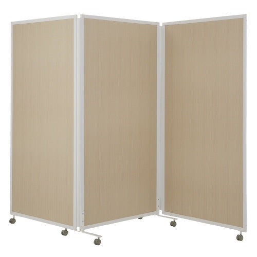 PLUS（プラス）オフィス家具 MJパネル3連スクリーン MJ-77 木目　4968644266540