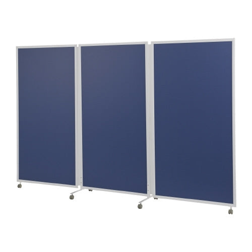 PLUS（プラス）オフィス家具 MJパネル3連スクリーン MJ-77 ネイビー　