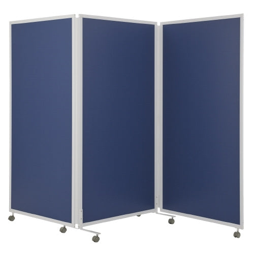 PLUS（プラス）オフィス家具 MJパネル3連スクリーン MJ-77 ネイビー　