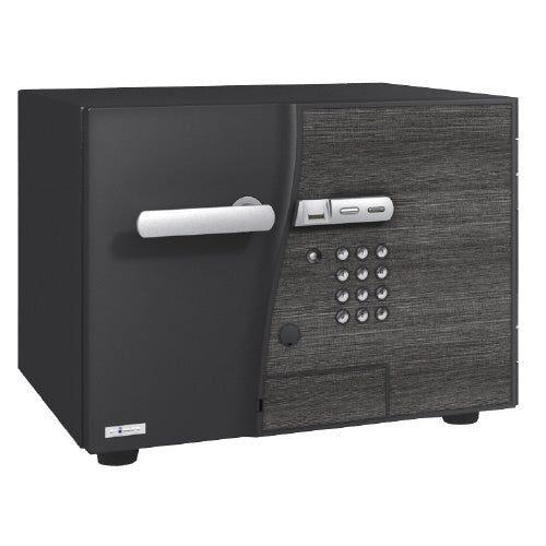 PLUS（プラス）オフィス家具 インテリアデザイン耐火金庫　DFS2-FE　レザーブラック　