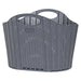PLUS（プラス）オフィス家具 折りたためるランドリーバスケットラタン グレー　4971881184348