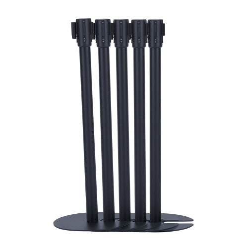 PLUS（プラス）オフィス家具 ベルトパーテーションスタンドＵＮ(1本入り)ステン黒 赤　4971881184393