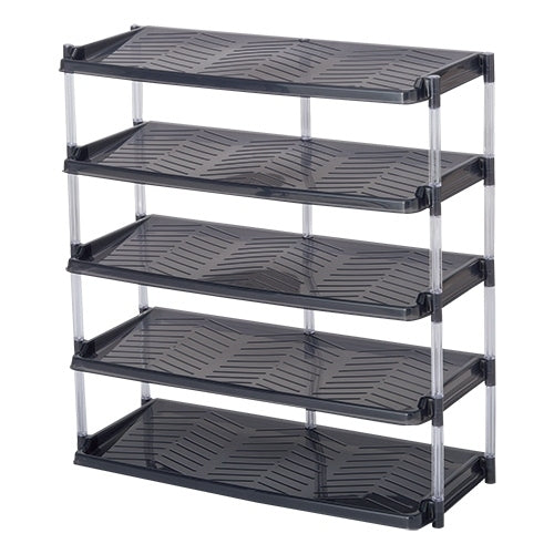 PLUS（プラス）オフィス家具 クリスタルシューズラックトリプル5段 グレイ　4965719100037