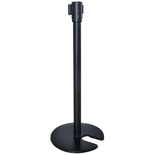 PLUS（プラス）オフィス家具 ベルト付きポールくぼみ型　ブラック　4971881184447