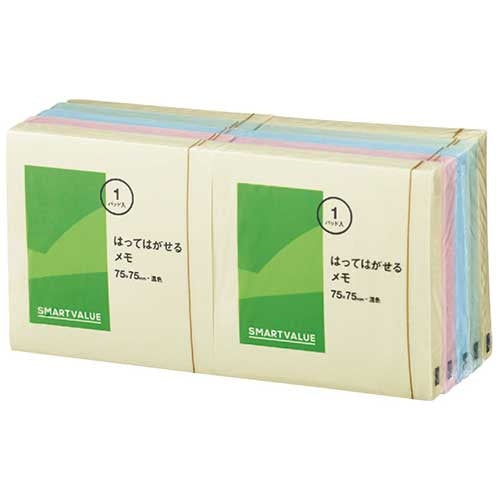 Smart Value Sticky 75 × 75 mm Couleur mixte P314J-M-10 4547345055723