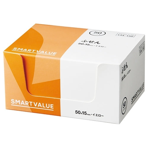 スマートバリュー ふせん50×15mm黄 100枚*50冊 P513J-Y-50 4547345055884