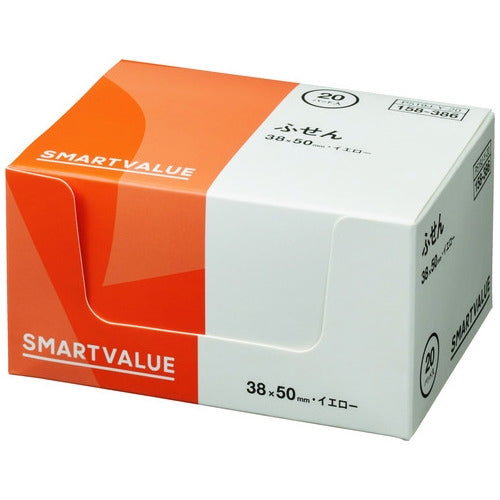 スマートバリュー ふせん38×50mm黄 100枚*20冊 P519J-Y-20 4547345057581