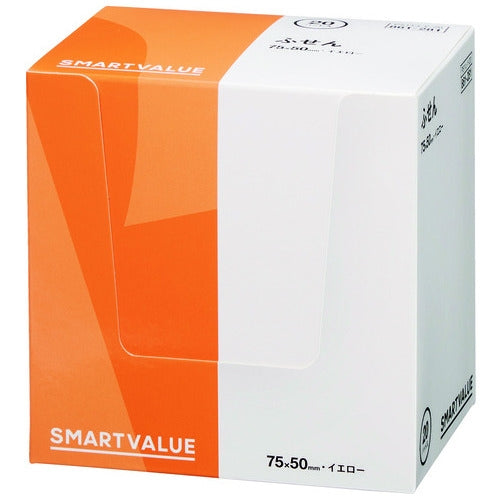 Smart Value Sticky Notes 75 x 50mm Yellow 100 Sheets x 20 Books P511J-Y-20 4547345046134