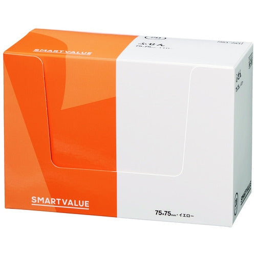 Notas adhesivas Smart Value 75 x 75 mm Amarillo 100 hojas x 20 libros P512J-Y-20 4547345046158
