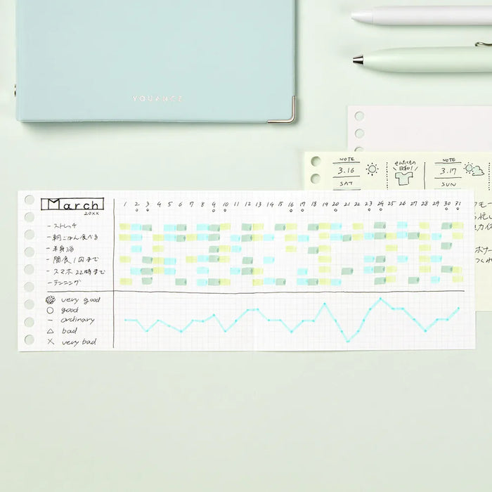 マルマン ルーズリーフ 書きやすいルーズリーフミニ　ワイド　3㎜方眼罫 L1492 4979093149216