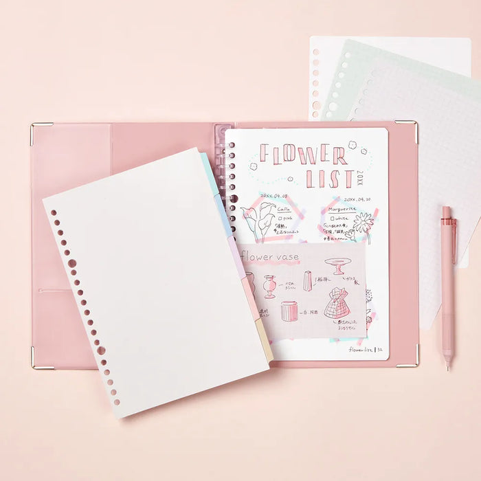 マルマン ルーズリーフ ラミネートタブインデックス　マイルドカラー　５山　＜A5＞ LT6035 4979093603503（10セット）