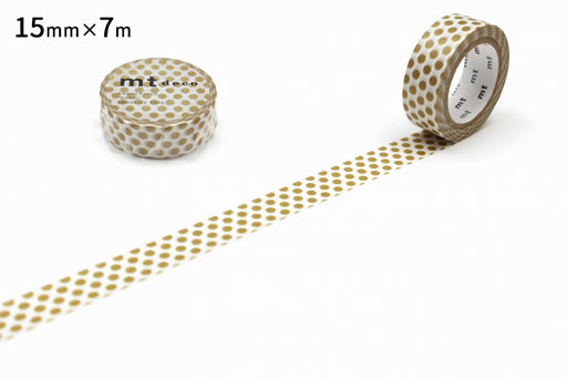 カモ井 ドット・金 MT01D365R カモ井加工紙 マスキングテープ Kamoi MT01D365R　4971910274620（10セット）