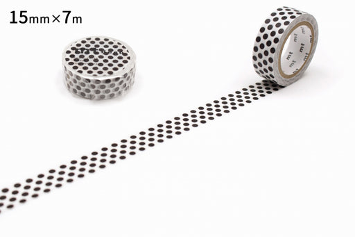 カモ井 ドット・ブラック MT01D368R カモ井加工紙 マスキングテープ Kamoi MT01D368R　4971910274651（10セット）