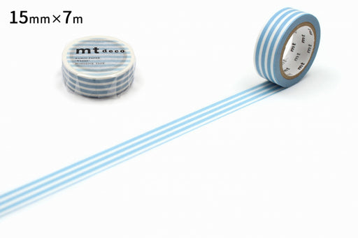 カモ井 ボーダーアイス MT01D384R カモ井加工紙 マスキングテープ Kamoi MT01D384R　4971910274811（10セット）