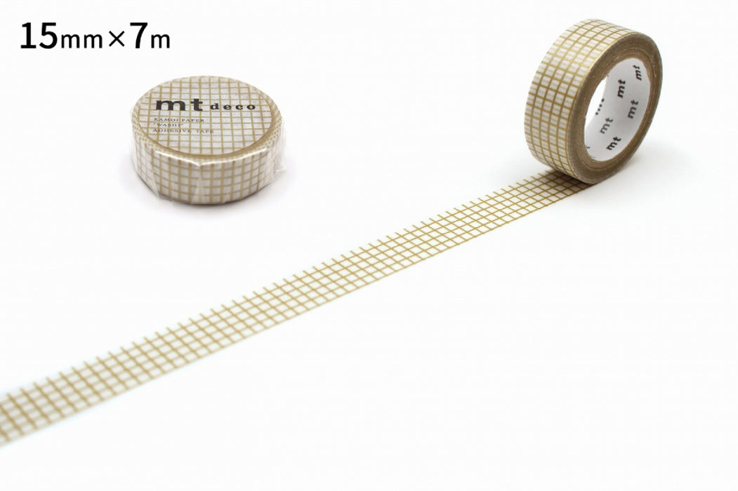 カモ井 方眼・金 MT01D398R カモ井加工紙 マスキングテープ Kamoi MT01D398R　4971910274934