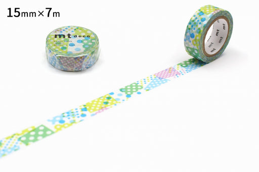 ネガポジドットブルー MT01D423R カモ井加工紙 マスキングテープ Kamoi MT01D423R　4971910275054（10セット）