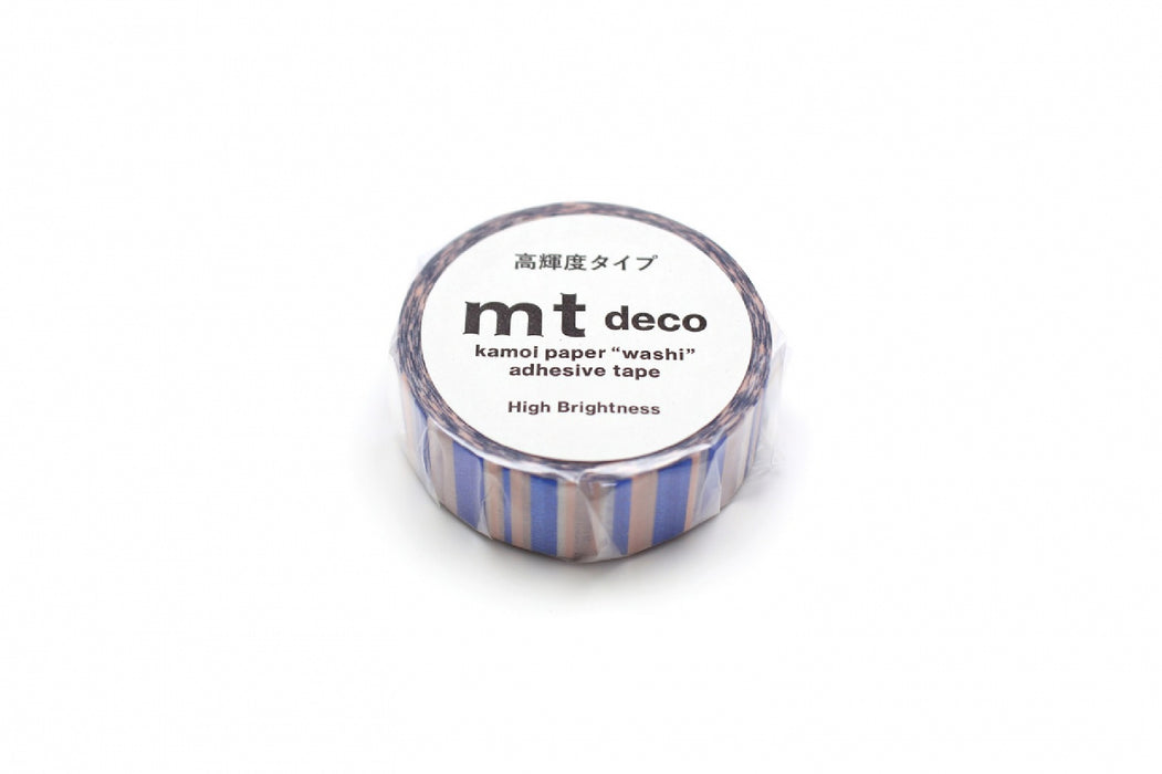 カモ井加工紙 マスキングテープ Kamoi　高輝度重なるストライプ MT01D543 4971910296134（10セット）