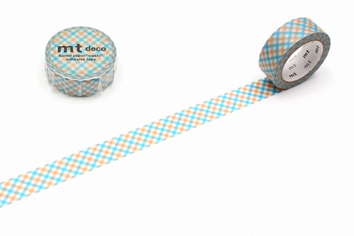 カモ井加工紙 マスキングテープ Kamoi　カサナルギンガムチェック・オレンジ MT01D550 4971910313787