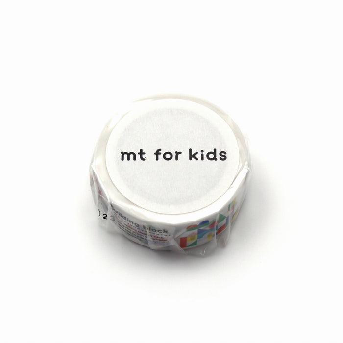 カモ井加工紙 マスキングテープ Kamoi mtマスキングテープ for kids 積み木 MT01KID026 カモ井加工紙 マスキングテープ Kamoi 4971910211441（10セット）