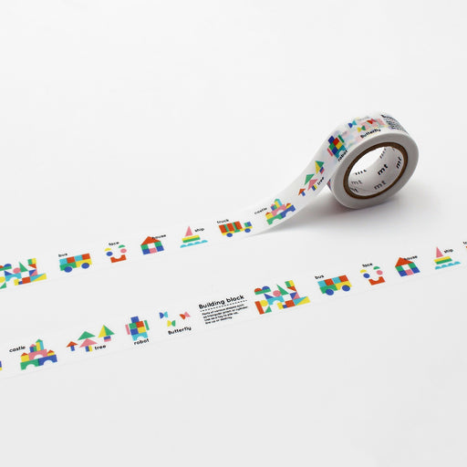 カモ井加工紙 マスキングテープ Kamoi mtマスキングテープ for kids 積み木 MT01KID026 カモ井加工紙 マスキングテープ Kamoi 4971910211441