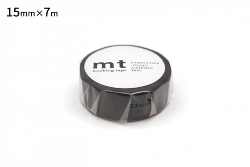 カモ井 mt マスキングテープ ベーシックシリーズ マットブラック MT01P207R カモ井加工紙 マスキングテープ Kamoi MT01P207R　4971910271018