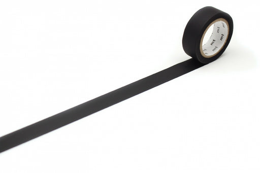 カモ井 mt マスキングテープ ベーシックシリーズ マットブラック MT01P207R カモ井加工紙 マスキングテープ Kamoi MT01P207R　4971910271018（10セット）