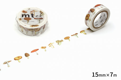 カモ井 きのこ MTEX1P119R カモ井加工紙 マスキングテープ Kamoi MTEX1P119R（10セット）