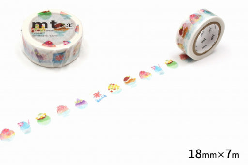 カモ井 かき氷 MTEX1P151R カモ井加工紙 マスキングテープ Kamoi MTEX1P151R（10セット）