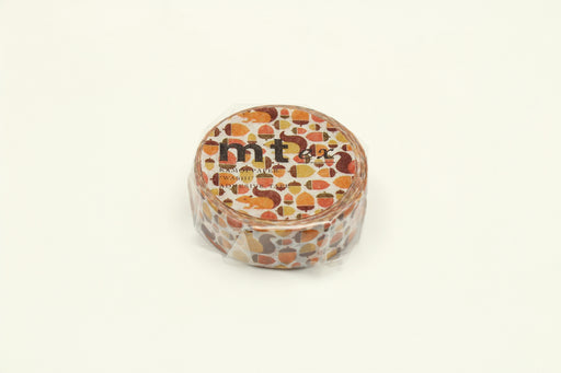 カモ井加工紙 マスキングテープ Kamoi KAMOI MTEX1P174 mt ex リスとドングリ カモ井加工紙 マスキングテープ Kamoi 4971910249239（10セット）