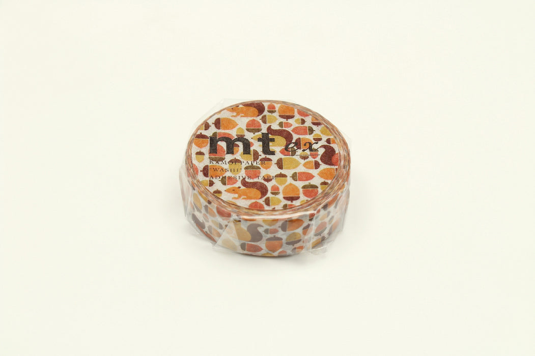 カモ井加工紙 マスキングテープ Kamoi KAMOI MTEX1P174 mt ex リスとドングリ カモ井加工紙 マスキングテープ Kamoi 4971910249239